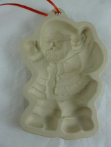 Santa Claus Clay Pottery Cookie or Paper mold Crafts 6 1/4&quot; Unused - $9.89