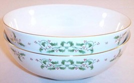 Lot of 2 Gibson Soup Cereal Bowls, Holiday Charm, Christmas, Mint! - $10.99