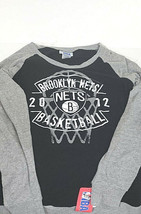 NBA Brooklyn Nets Womens Lightweight Raglan Pullover Long Sleeve Top Shirt - £8.92 GBP