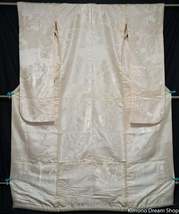 Nishijin Off White Uchikake with Fukuro Obi - Branded Wedding Kimono Long Japane - £373.16 GBP