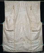 Nishijin Off White Uchikake with Fukuro Obi - Branded Wedding Kimono Long Japane - $475.00