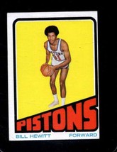 1972-73 Topps #107 Bill Hewitt Vg Pistons *X51026 - £0.76 GBP