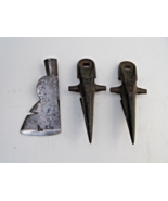 Vintage 1 Lb. Hatchet Axe Head And 2 Wood Spikes Wedges - $34.65
