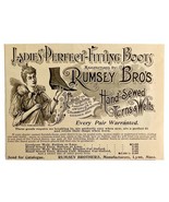 Rumsey Bros Ladies Boots 1894 Advertisement Victorian Footwear 2 ADBN1yy - $28.07 CAD