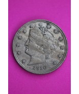 High Grade 1910 V Liberty Nickel Exact Coin Pictured Scarce Semi Key Dat... - $68.37 CAD