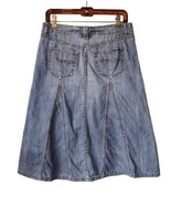 Tommy Hilfiger Y2K Denim Embroidered Full Skirt Size 4 Vintage Panel Bac... - £12.03 GBP