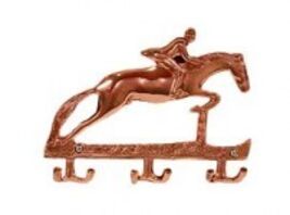 Antique Horse Decor Copper Finish Wall Mounted Bridle Bracket Hook 6777 - $21.77