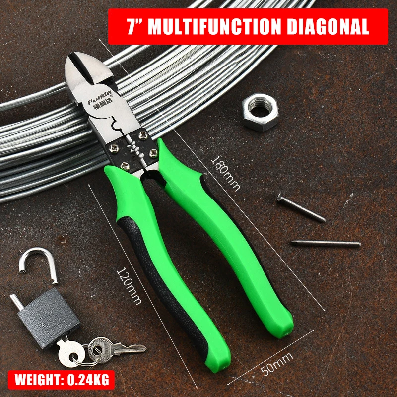 REIZ Combination Pliers 7-9 Inch Wire Cutting Stripping Cping Cable Cutter Long  - £207.61 GBP
