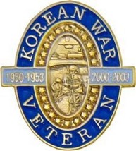 Korea Kor EAN War Veteran Lapel Pin - £14.93 GBP