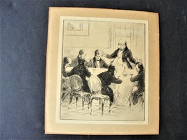 Meeting Group of Men – Original, Unframed Art Print by Charles A. Barker.  - £15.48 GBP