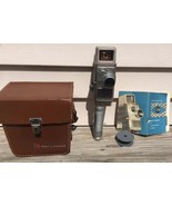 Vtg handheld bell &amp; howell 8mm movie camera electric eye carry case manu... - £46.19 GBP