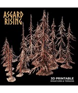 3D Printed Asgard Rising Dry Conifers Spruce Modular Forest Set 28mm 32m... - $50.41+