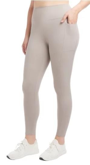 Danskin Womens Leggings Brown High-Rise Pockets Moisture Wicking Lightwe... - $36.99