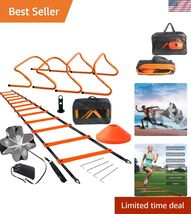 Speed&amp;Agility Training Set – 20ft Agility Ladder Set with 12 Rungs, 4 Ad... - $142.54