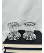 Pair GORHAM Crystalites Collection full lead crystal HARLEQUIN candlehol... - $337.76 MXN