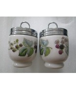 Royal Worcester pair of EGG CODDLERS, beautiful decorations RARE [80F] - $101.83 CAD