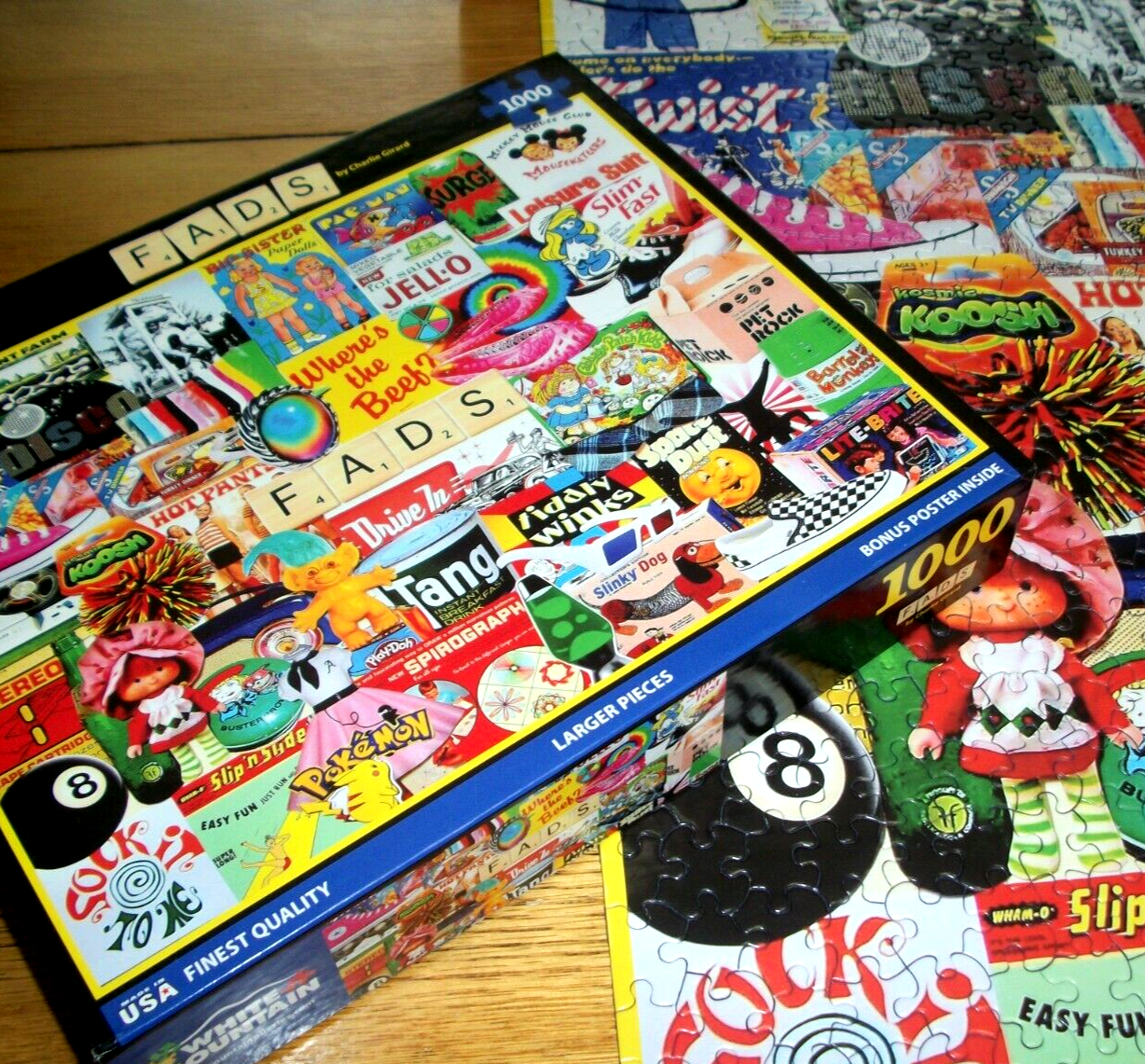 Jigsaw Puzzle 1000 Pcs Fads Fun Memories Friends Family Fun Project Complete - $14.84