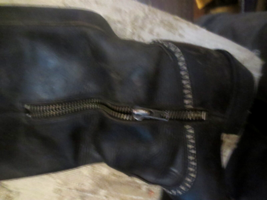 ARIAT Womens Leather Black Decorative Stitching Knee High Boots Sz 8 B 10011938 - £37.36 GBP