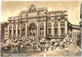 Rome, Trevi Fountain, vintage post card - £9.54 GBP