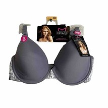Maidenform Women’s T Shirt Sweet Nothings Bra Gray Lace Underwire Size 36C - £11.11 GBP