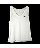 Womens White Tennis Tank Top Medium Nike Court Sleeveless Shirt - £27.94 GBP
