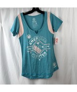 American Fighter Womens T-Shirt MASSACHUSETTS Panel Tee Biker S heather ... - $26.58 CAD