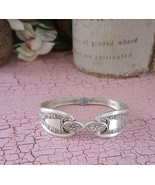 Spring hinge bracelet from 2 antique spoons, gift, birthday, anniversary - £25.64 GBP