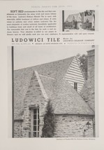 1931 Print Ad Ludowici Shingle Tile Roofing Chicago,Illinois - $20.68