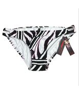 Sofia Vergara Animal Print Zebra Bikini Bottom Size M Black Pink Vacatio... - $11.56
