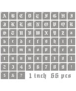 66 PCS Old English Calligraphy Letter Stencils - Reusable Alphabet Stenc... - $34.17 CAD