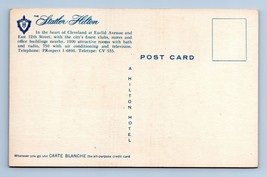 Statler Hilton Hotel Cleveland Ohio OH UNP Postcard J17 - £2.33 GBP