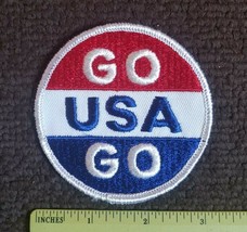 true VINTAGE 1970s GO USA red white &amp; blue PATCH United States USA MILIT... - $6.16