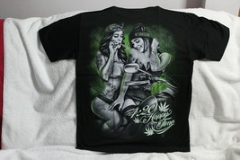 Marijuana Sexy Women Joint Kush Tattoo Motorcycle 4:20 Happy Time T-SHIRT - £9.00 GBP