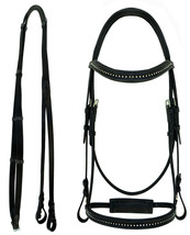 Horse English Brown All-Purpose Trail Leather Bridle Reins 805EB01 - £43.60 GBP