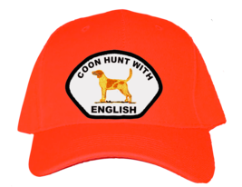 Cap Hat Orange Solid Back Dog Picture Coonhound Coonhunter English Coon ... - $20.99