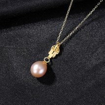 Japanese And Korean Niche S925 Silver Diamond Leaf Natural Pearl Pendant Necklac - £14.15 GBP