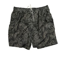 The Foundry Men&#39;s Cargo Swim Trunk Board Shorts Size 3XL Gray Black Mesh Lined - £12.81 GBP