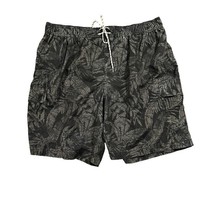 The Foundry Men&#39;s Cargo Swim Trunk Board Shorts Size 3XL Gray Black Mesh Lined - $16.29