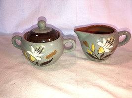 Stangl Golden Harvest Creamer And Sugar With Lid Mint - £19.91 GBP