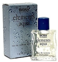 ELEMENTS AQUA * Hugo Boss 0.17 oz / 5 ml Miniature EDT Men Cologne Splash - $18.69