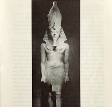 1942 Egypt Statue of Tutankhamun Historical Print Antique Ephemera 8x5  - $374.24 MXN