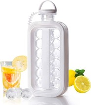 Round Ice Cube Mold  2 in 1 Ice Cube Bottle Maker in White NEW - £20.15 GBP