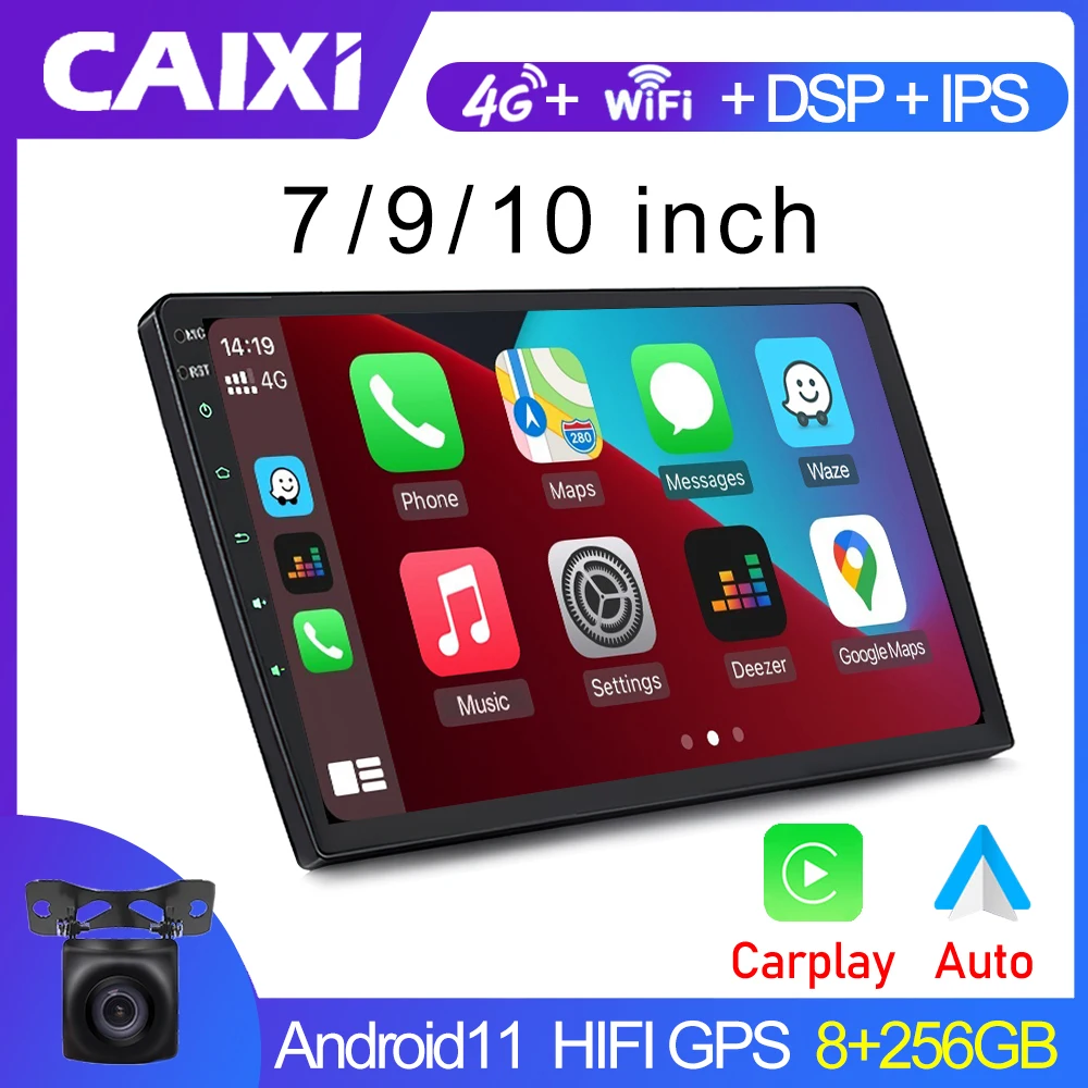 CAIXI Android 11 Car Radio Autoradio 2 Din 7&quot;/9&quot;/10&quot; 2DIN Stereo GPS Carplay Car - £61.24 GBP+