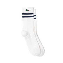 Lacoste Long-length Striped Sports Cushioned Socks Casual White NWT RA10... - £26.12 GBP