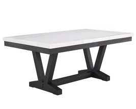 White Marble Dining Table | Modern Rectangular Table - $1,049.99