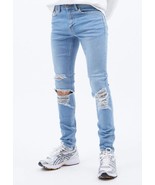 Dr Denim Chase Distressed Skinny Fit Jeans 90’s Light Blue Ripped 28 x 32 - £70.04 GBP