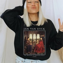Jan van Eyck Art Sweatshirt, Aesthetic unisex sweater, Jan van Eyck Art,Madonna  - £35.39 GBP