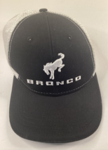 Ford Bronco Mens Hat Strap Back Adjustable Black And White Mesh - £10.24 GBP