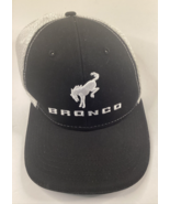 Ford Bronco Mens Hat Strap Back Adjustable Black And White Mesh - £10.11 GBP