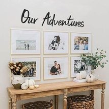 LaModaHome Our Adventures - Metal Wall Art 39.4&quot;x8.7&quot;,Wall Decor, Living Room, B - £46.15 GBP